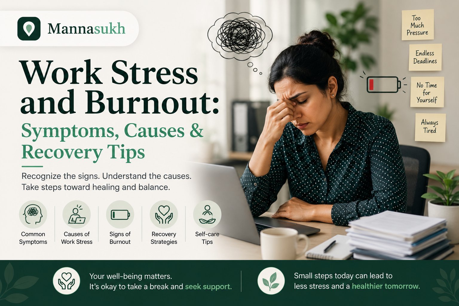 Work Stress and Burnout: Symptoms, Causes & Recovery Tips